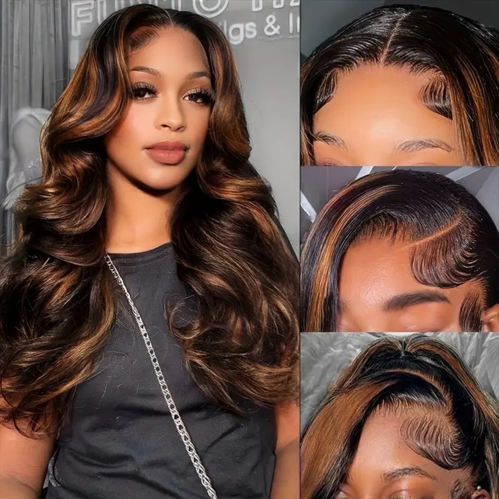 13x6 HD Lace Frontal Wig – 28” Body Wave Human Hair Wig, Pre-Plucked 1B/30